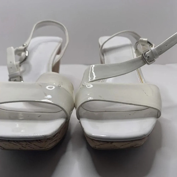 Franco Sarto Wedge white cork leather uppper Leath - Picture 4 of 5